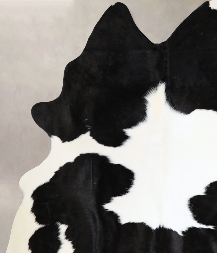 Black and White XX-Large Brazilian Cowhide Rug 7'9"H x 6'7"W #A43753 by Hudson Hides