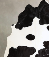 Black and White XX-Large Brazilian Cowhide Rug 8'1"H x 6'11"W #A43756 by Hudson Hides