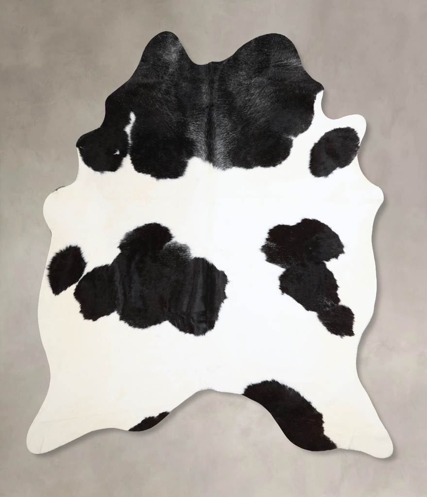 Black and White X-Large Brazilian Cowhide Rug 7'5"H x 6'6"W #A43757 by Hudson Hides