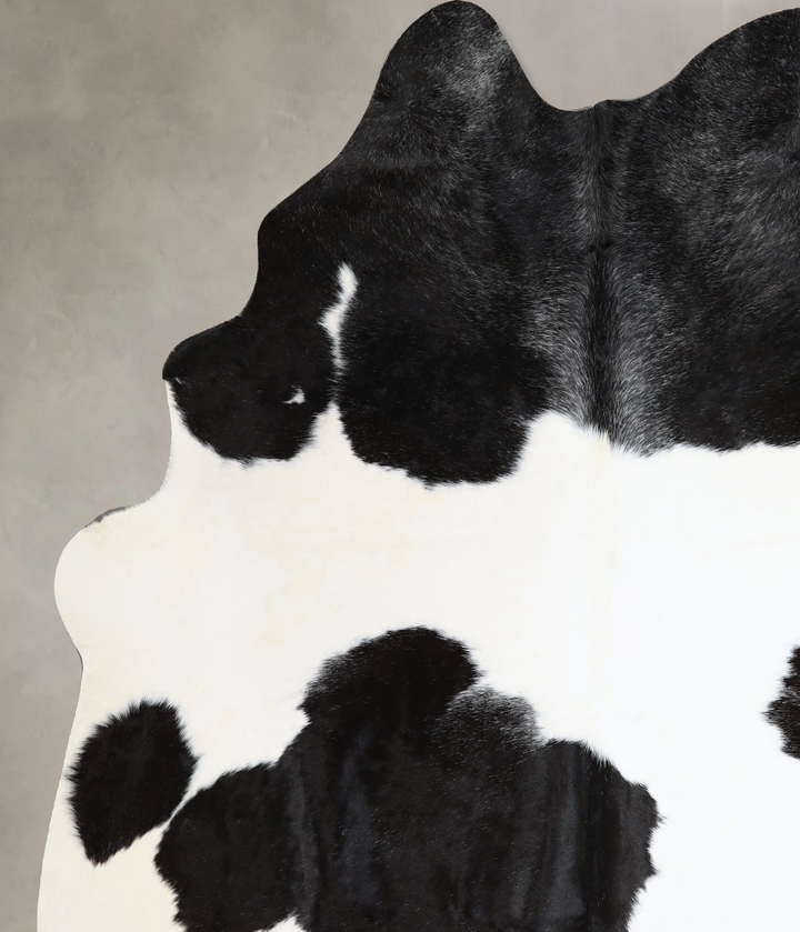 Black and White X-Large Brazilian Cowhide Rug 7'5"H x 6'6"W #A43757 by Hudson Hides