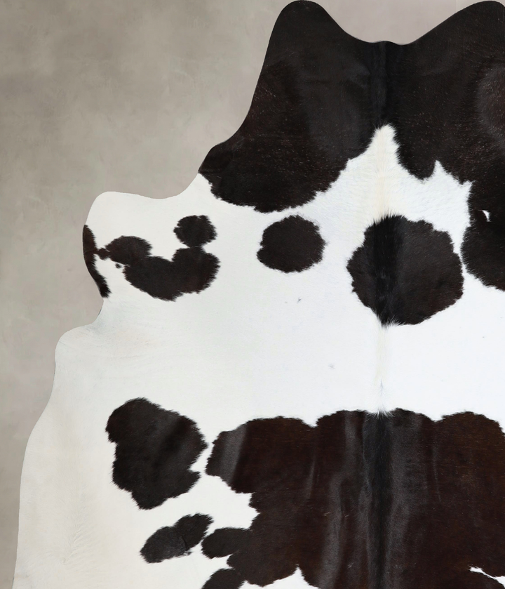 Black and White XX-Large Brazilian Cowhide Rug 7'9"H x 6'11"W #A43758 by Hudson Hides