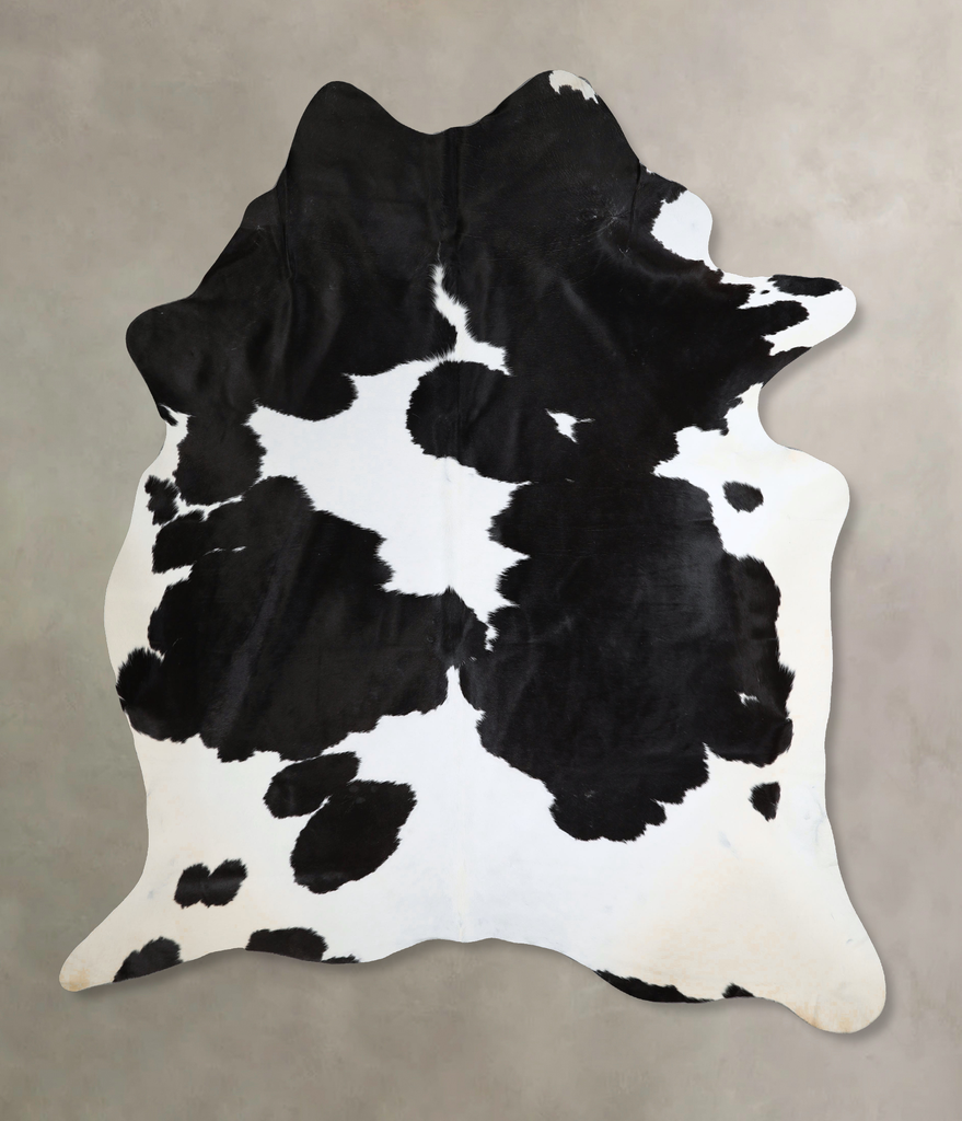 Black and White XX-Large Brazilian Cowhide Rug 8'2"H x 6'8"W #A43759 by Hudson Hides