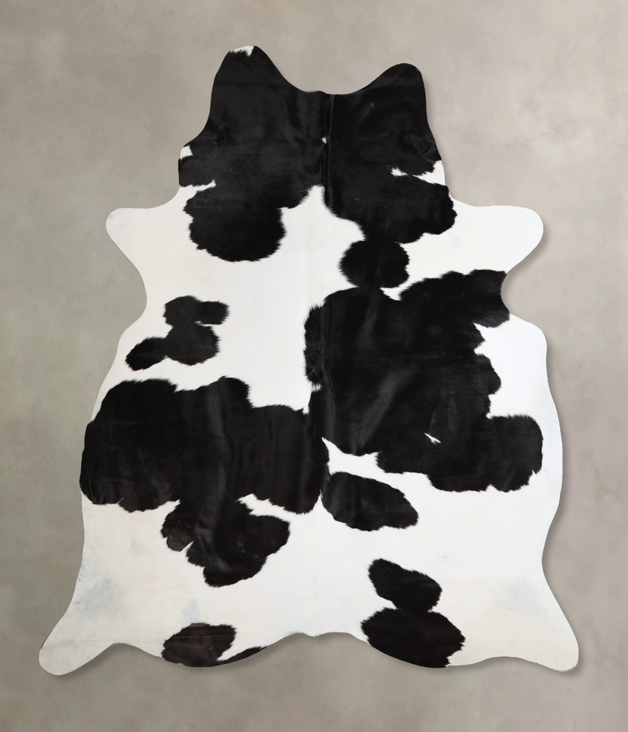 Black and White X-Large Brazilian Cowhide Rug 7'7"H x 6'4"W #A43761 by Hudson Hides