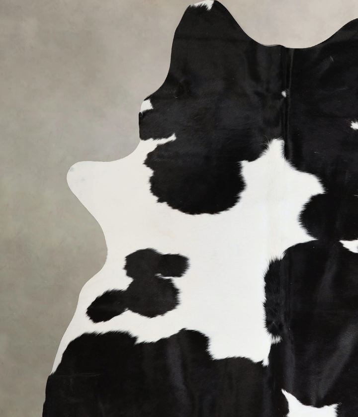 Black and White X-Large Brazilian Cowhide Rug 7'7"H x 6'4"W #A43761 by Hudson Hides