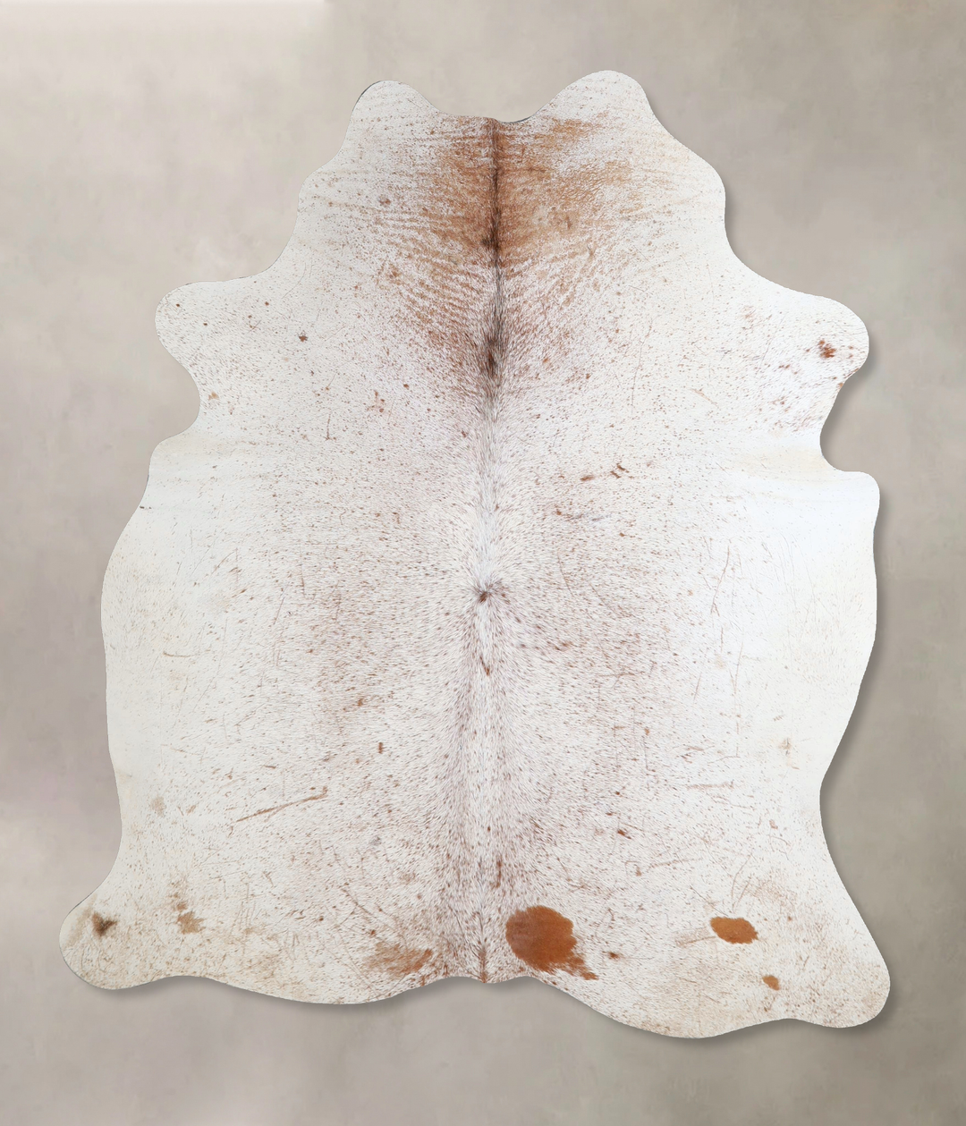 Salt and Pepper Brown Large Brazilian Cowhide Rug 6'4"H x 5'1"W #A4376