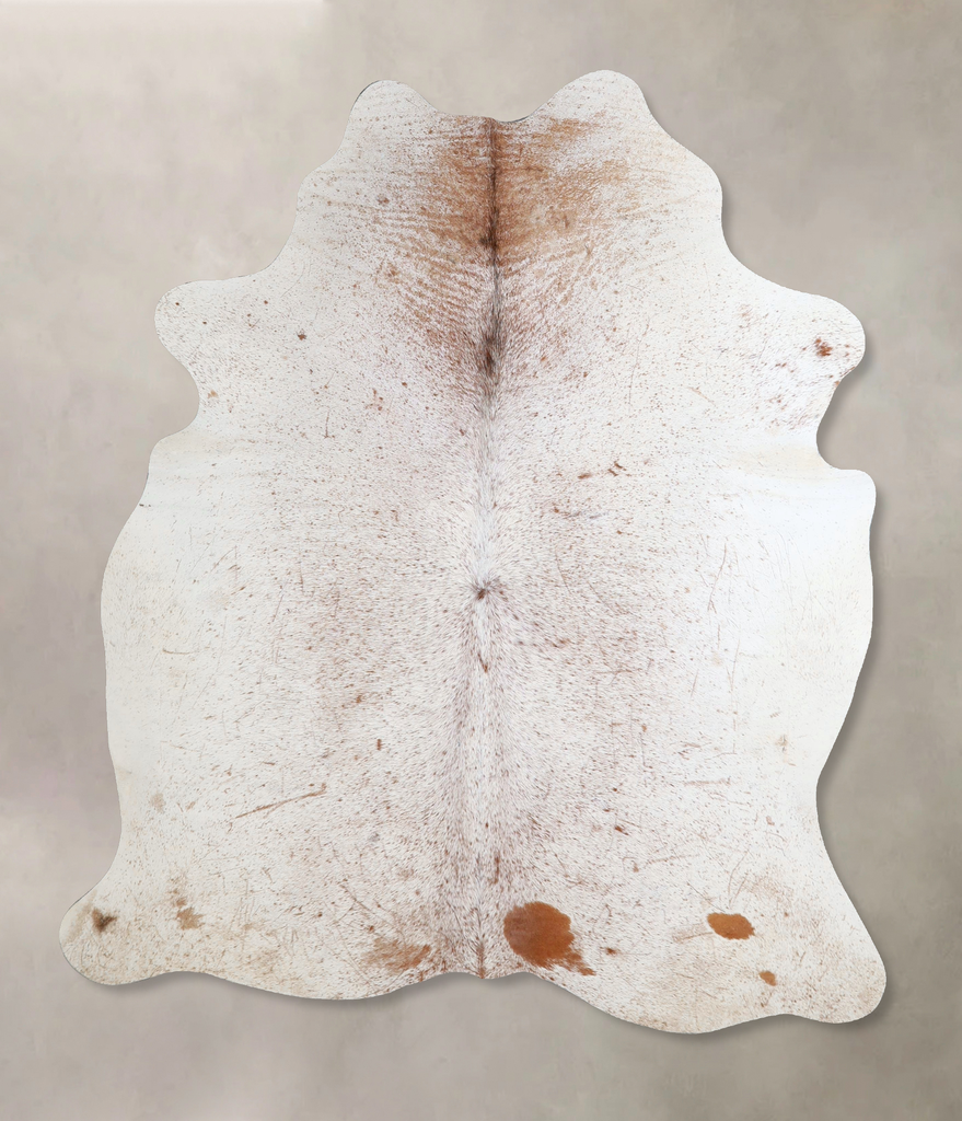 Salt and Pepper Brown Large Brazilian Cowhide Rug 6'4"H x 5'1"W #A43766 by Hudson Hides