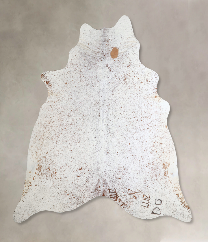 Salt and Pepper Brown X-Large Brazilian Cowhide Rug 7'0"H x 6'8"W #A43767 by Hudson Hides