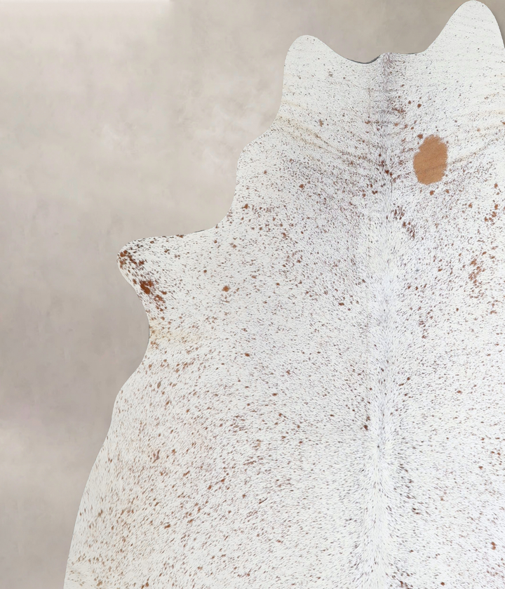 Salt and Pepper Brown X-Large Brazilian Cowhide Rug 7'0"H x 6'8"W #A43767 by Hudson Hides