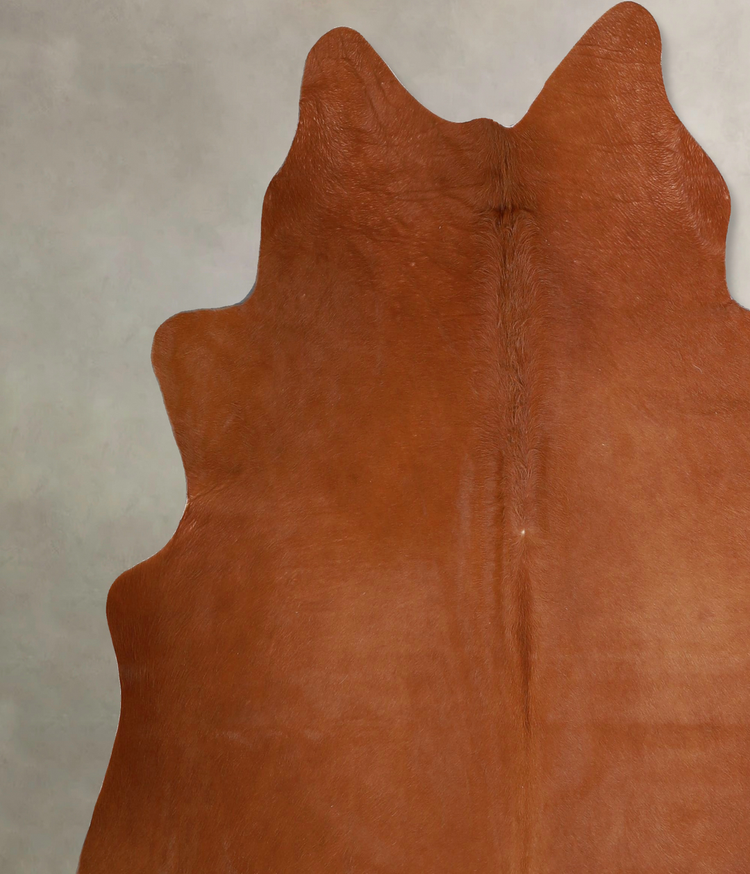 Solid Brown X-Large Brazilian Cowhide Rug 6'7"H x 6'2"W #A43768 by Hud