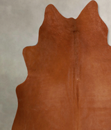 Solid Brown X-Large Brazilian Cowhide Rug 6'7"H x 6'2"W #A43768 by Hudson Hides
