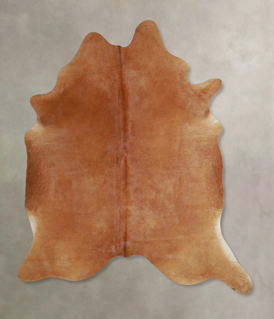 Solid Brown X-Large Brazilian Cowhide Rug 7'3"H x 5'11"W #A43769 by Hudson Hides