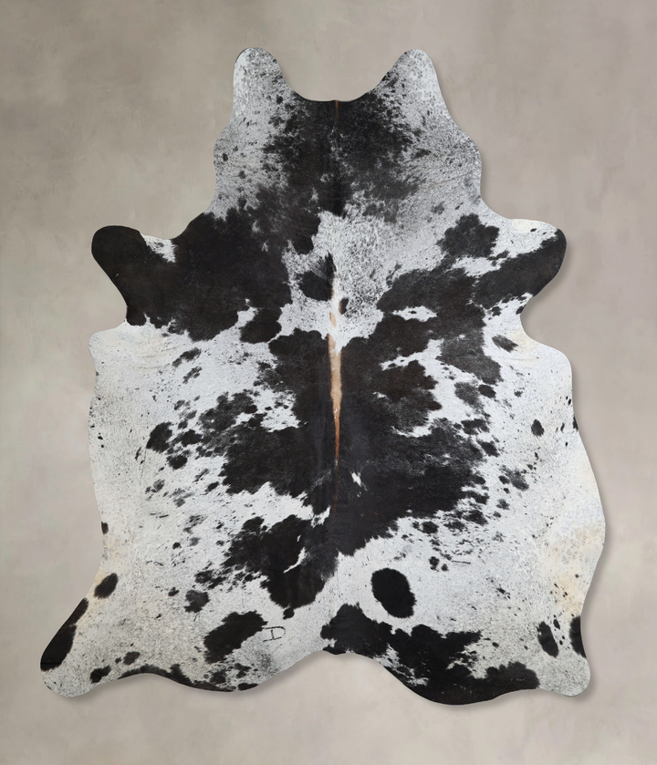 Salt and Pepper Black XX-Large Brazilian Cowhide Rug 8'1"H x 6'9"W #A43775 by Hudson Hides