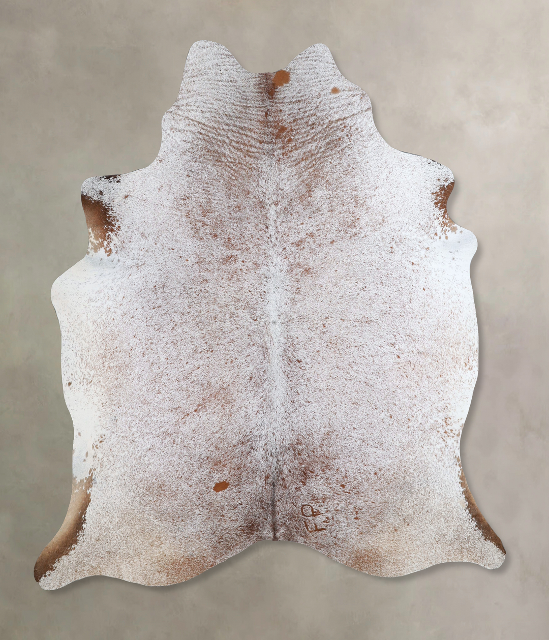 Salt and Pepper Brown X-Large Brazilian Cowhide Rug 6'8"H x 6'1"W #A43