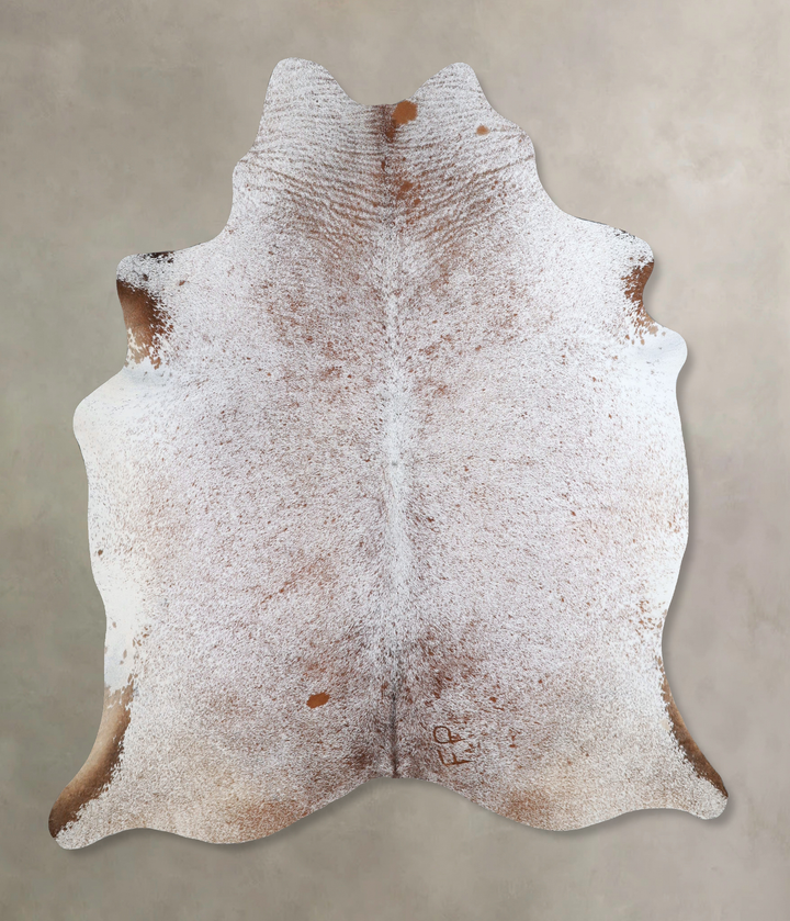 Salt and Pepper Brown X-Large Brazilian Cowhide Rug 6'8"H x 6'1"W #A43781 by Hudson Hides