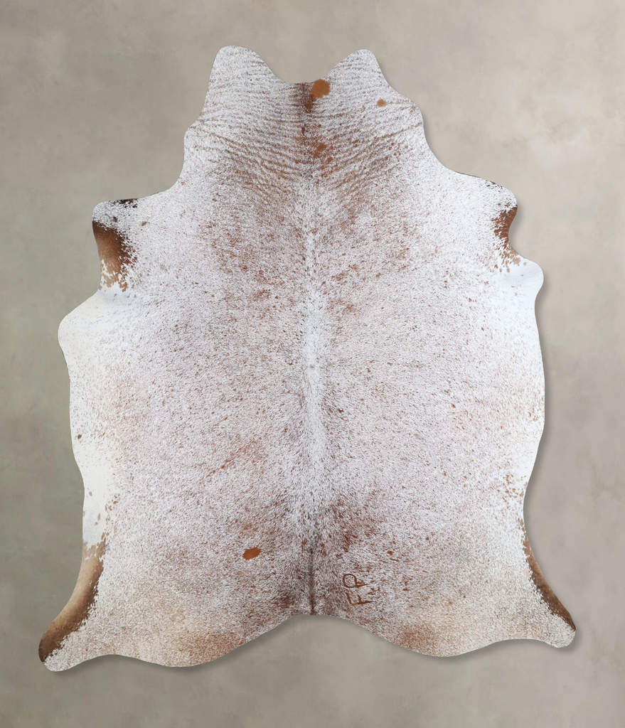 Salt and Pepper Brown X-Large Brazilian Cowhide Rug 6'8"H x 6'1"W #A43781 by Hudson Hides