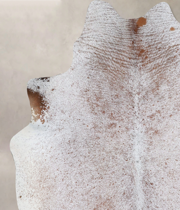 Salt and Pepper Brown X-Large Brazilian Cowhide Rug 6'8"H x 6'1"W #A43781 by Hudson Hides