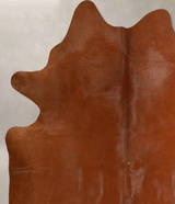 Solid Brown X-Large Brazilian Cowhide Rug 7'2"H x 5'11"W #A43783 by Hudson Hides