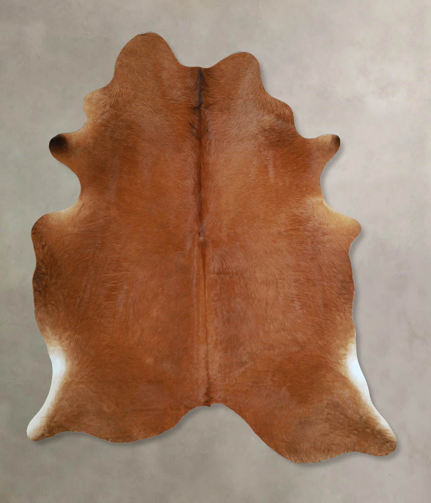 Solid Brown X-Large Brazilian Cowhide Rug 7'6"H x 6'0"W #A43785 by Hudson Hides
