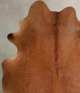 Solid Brown X-Large Brazilian Cowhide Rug 7'6"H x 6'0"W #A43785 by Hudson Hides