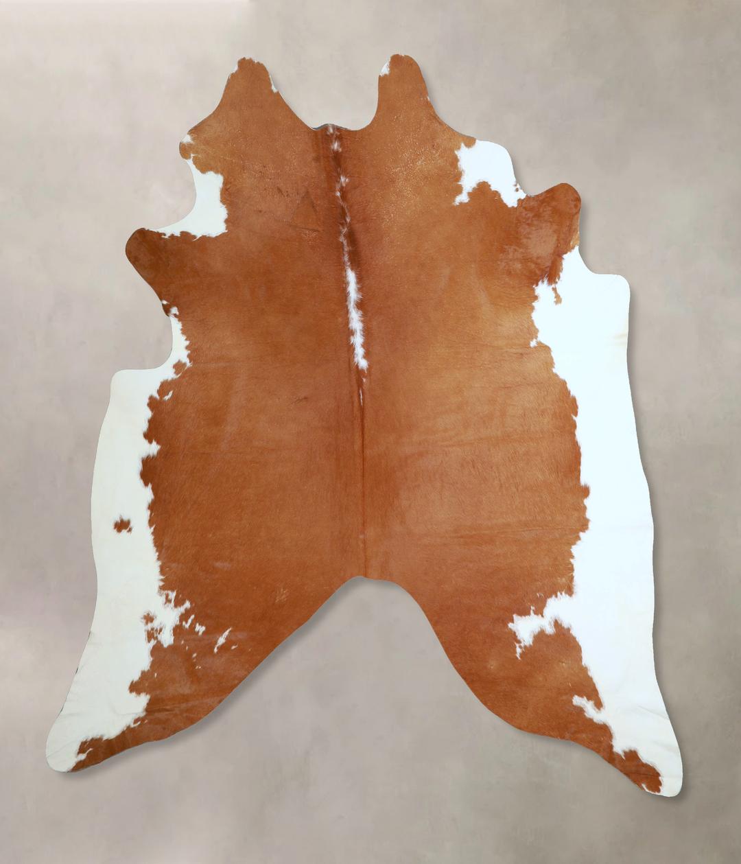 Brown and White Regular XX-Large Brazilian Cowhide Rug 7'8"H x 6'10"W 