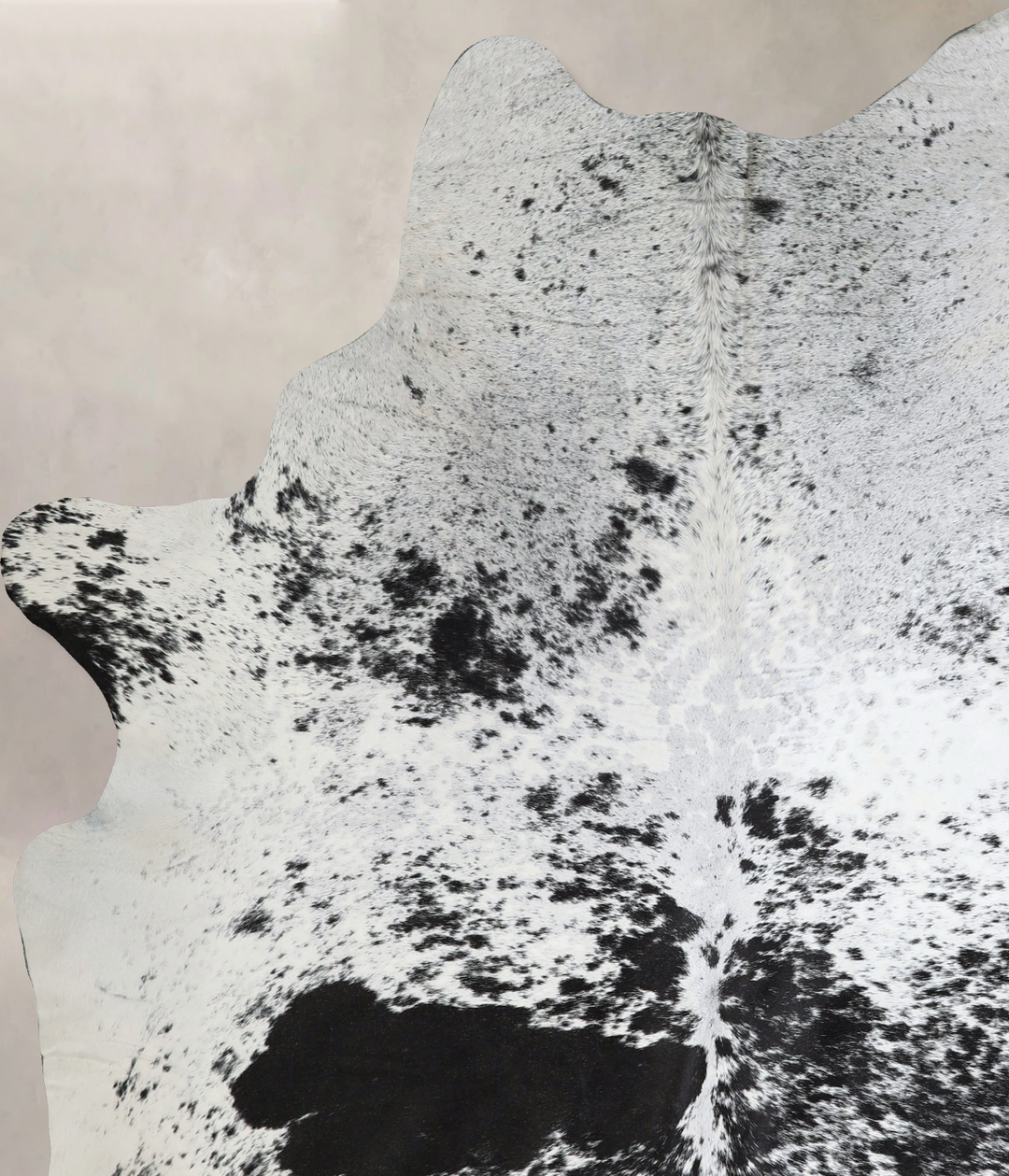 Salt and Pepper Black XX-Large Brazilian Cowhide Rug 8'2"H x 6'6"W #A4