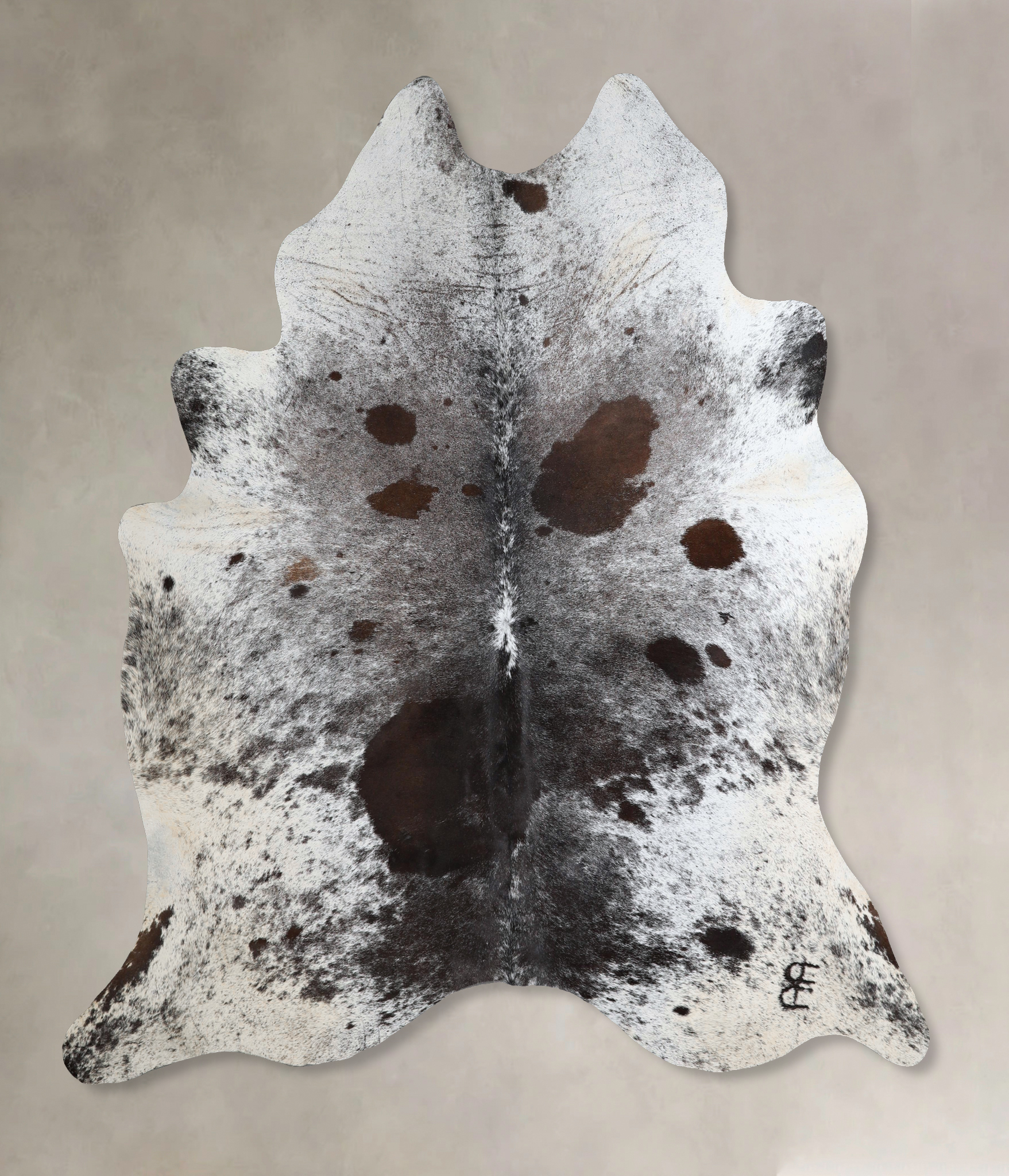 Salt and Pepper Brown Cowhide Rug #A43799