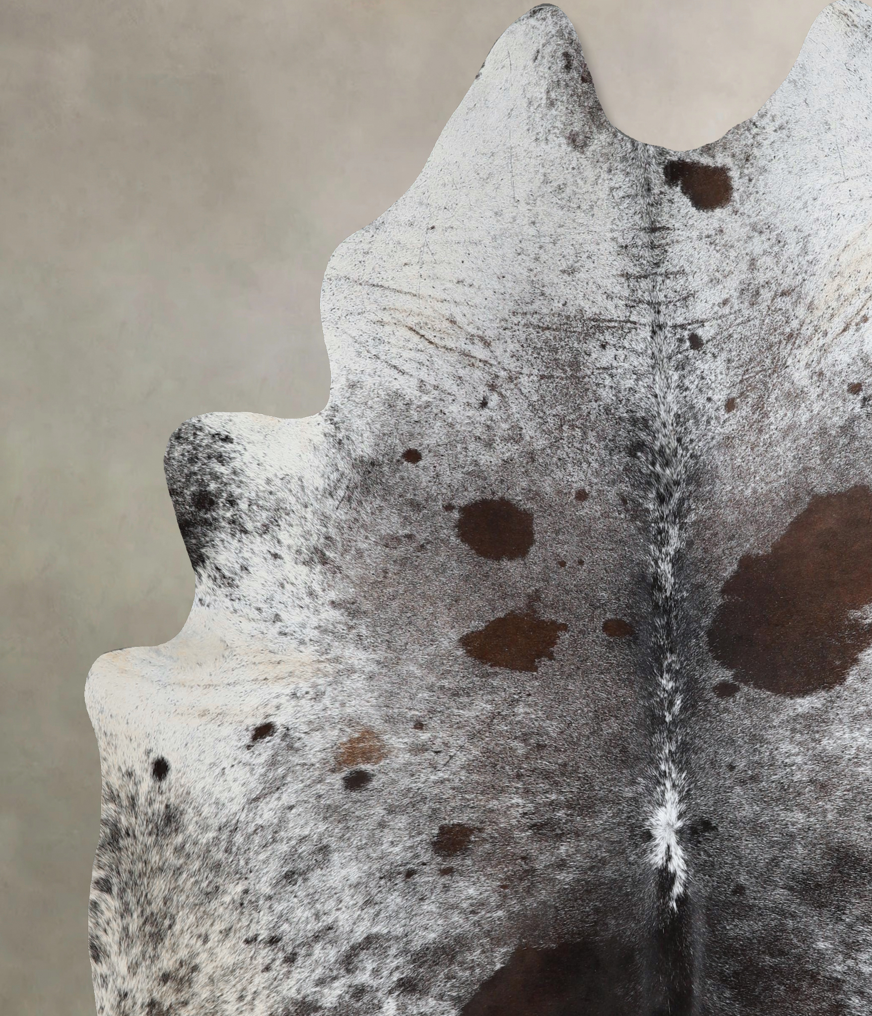 Salt and Pepper Brown Cowhide Rug #A43799