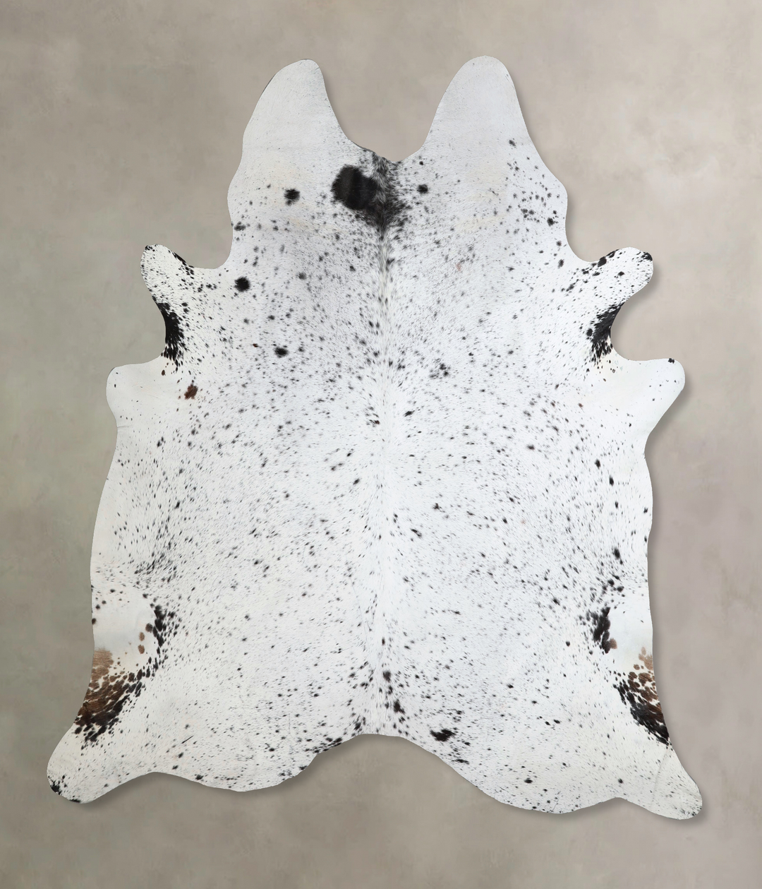 Salt and Pepper Black XX-Large Brazilian Cowhide Rug 7'7"H x 7'0"W #A4