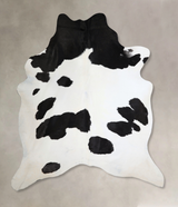 Black and White XX-Large Brazilian Cowhide Rug 8'5"H x 6'10"W #A43803 by Hudson Hides