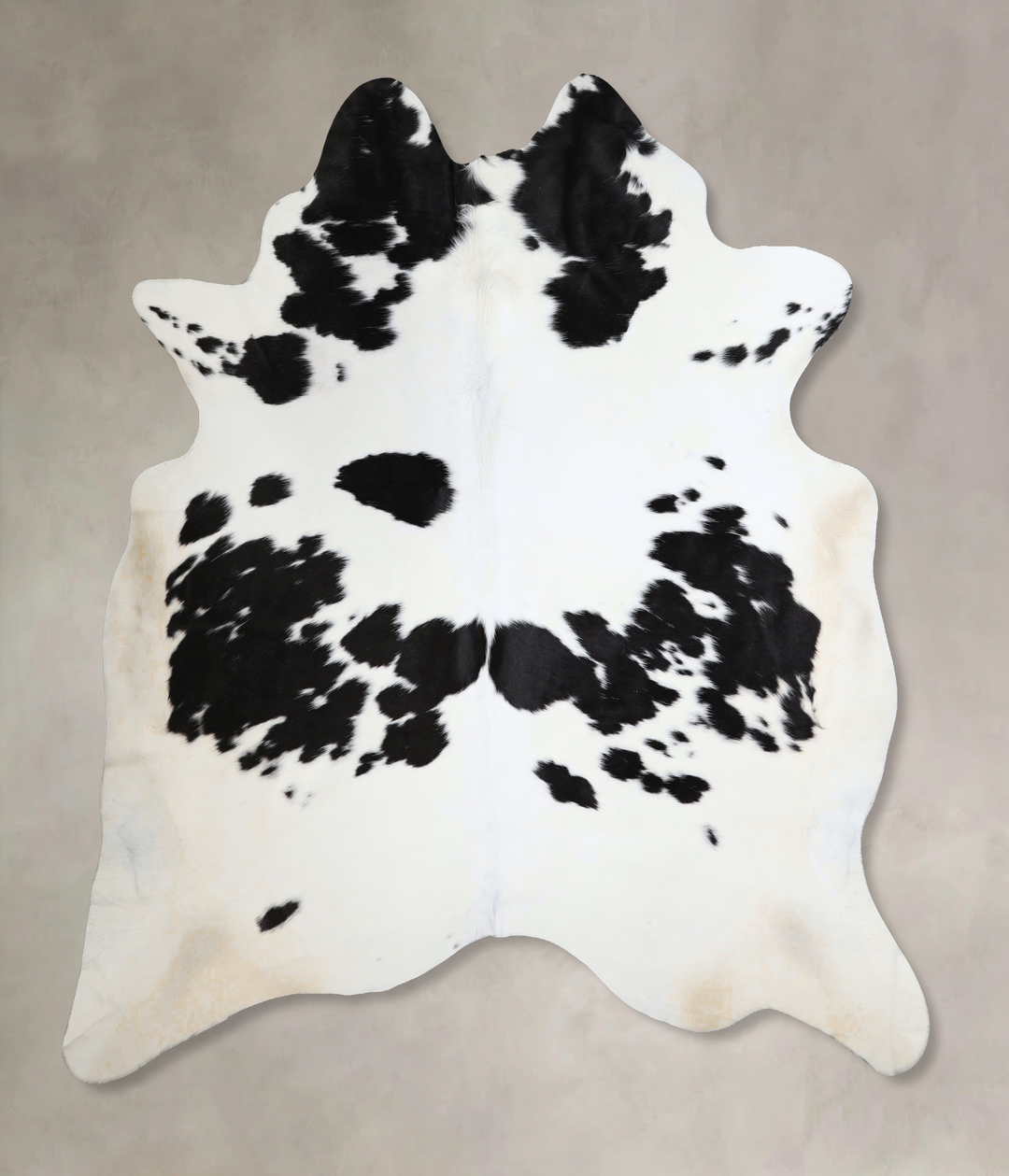 Black and White XX-Large Brazilian Cowhide Rug 7'6"H x 7'1"W #A43804 b