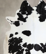Black and White XX-Large Brazilian Cowhide Rug 7'6"H x 7'1"W #A43804 by Hudson Hides