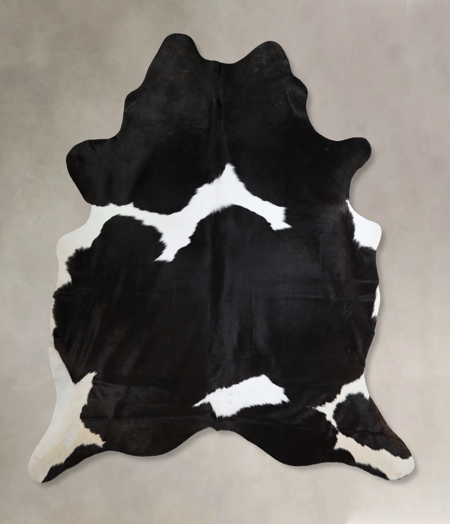 Black and White XX-Large Brazilian Cowhide Rug 8'0"H x 7'1"W #A43805 by Hudson Hides