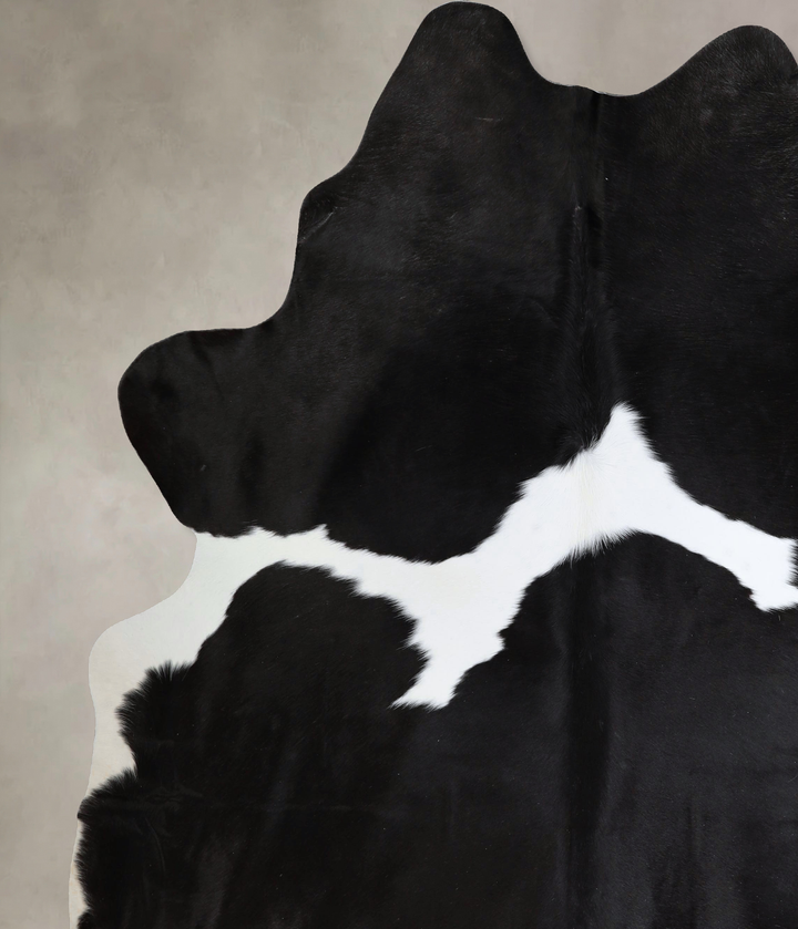 Black and White XX-Large Brazilian Cowhide Rug 8'0"H x 7'1"W #A43805 by Hudson Hides