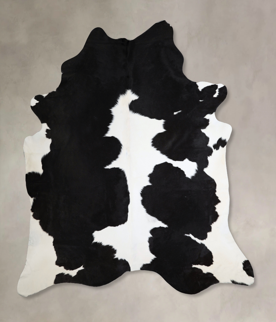 Black and White XX-Large Brazilian Cowhide Rug 8'5"H x 7'3"W #A43806 by Hudson Hides
