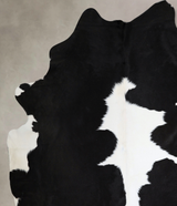 Black and White XX-Large Brazilian Cowhide Rug 8'5"H x 7'3"W #A43806 by Hudson Hides