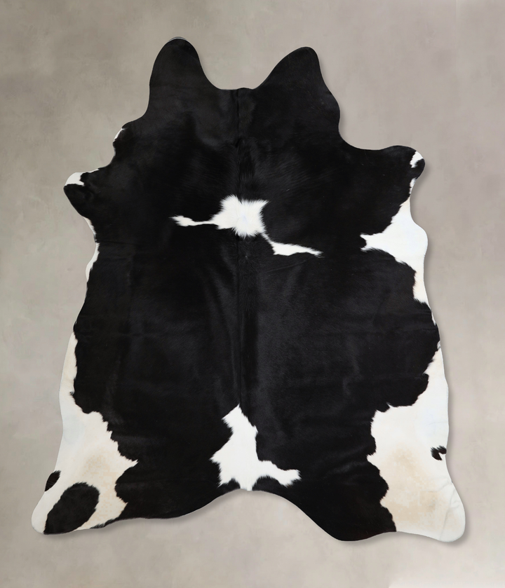 Black and White XX-Large Brazilian Cowhide Rug 7'11"H x 6'8"W #A43807 by Hudson Hides
