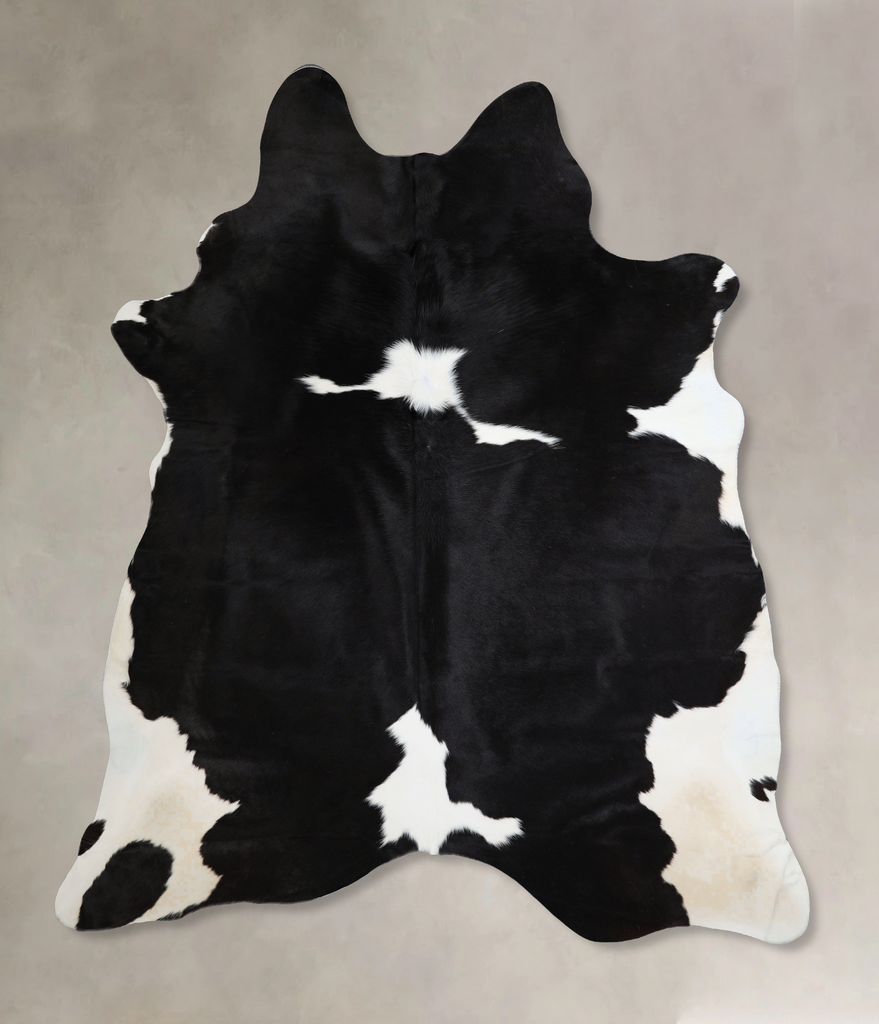 Black and White XX-Large Brazilian Cowhide Rug 7'11"H x 6'8"W #A43807 by Hudson Hides