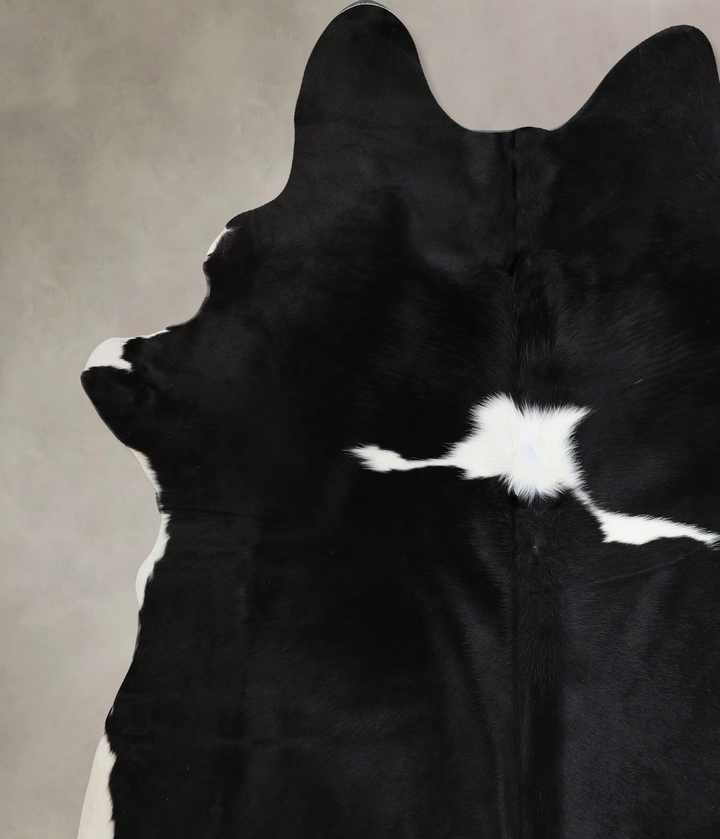 Black and White XX-Large Brazilian Cowhide Rug 7'11"H x 6'8"W #A43807 by Hudson Hides