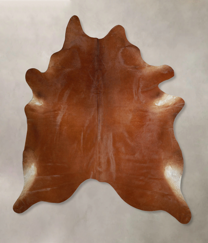 Solid Brown X-Large Brazilian Cowhide Rug 7'5"H x 6'4"W #A43808 by Hudson Hides