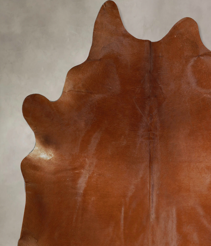 Solid Brown X-Large Brazilian Cowhide Rug 7'5"H x 6'4"W #A43808 by Hudson Hides