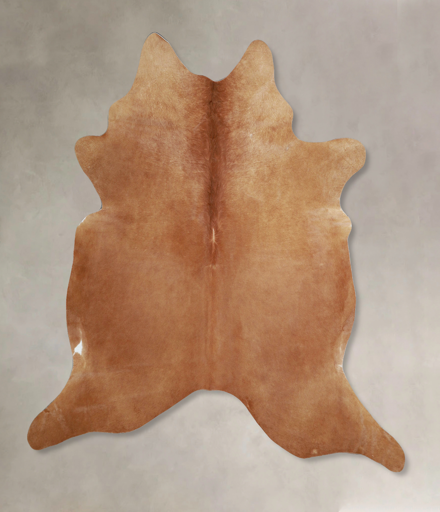 Solid Brown X-Large Brazilian Cowhide Rug 6'10"H x 6'6"W #A43809 by Hudson Hides