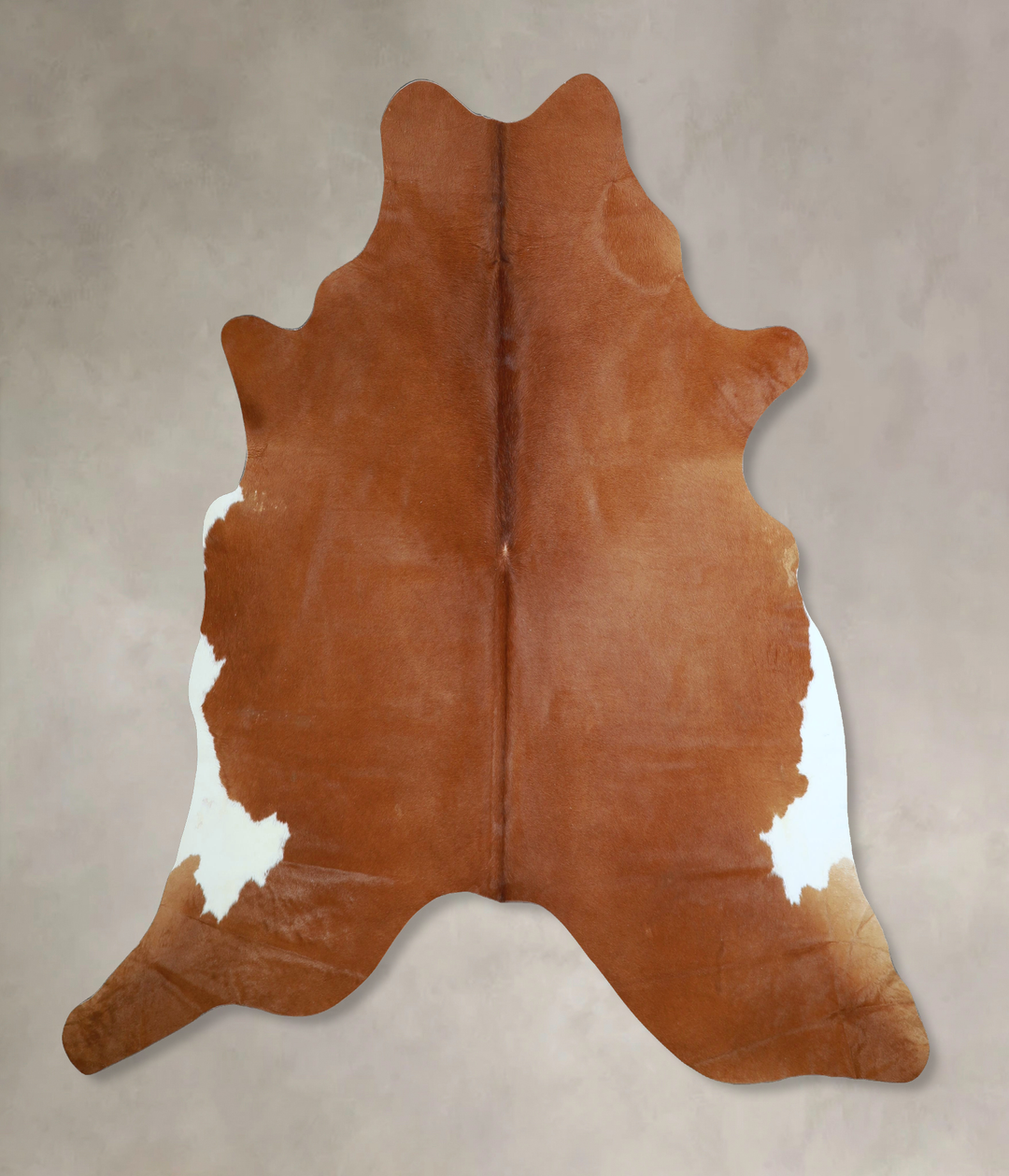 Brown and White Regular X-Large Brazilian Cowhide Rug 7'2"H x 6'10"W #