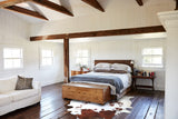 Brown and White XX-Large Brazilian Cowhide Rug 8'0"H x 6'11"W #A43814 by Hudson Hides