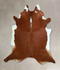 Brown and White Regular XX-Large Brazilian Cowhide Rug 8'3