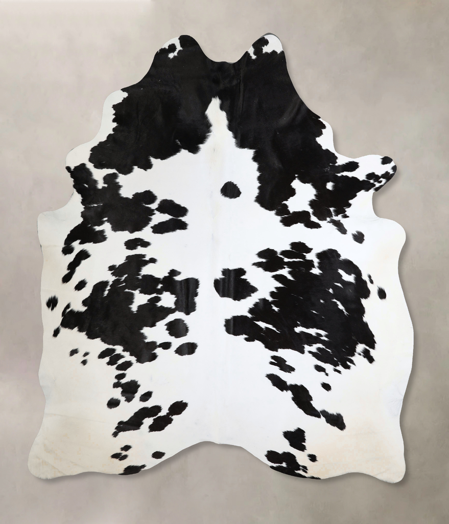 Black and White XX-Large Brazilian Cowhide Rug 8'3"H x 6'7"W #A43824 by Hudson Hides