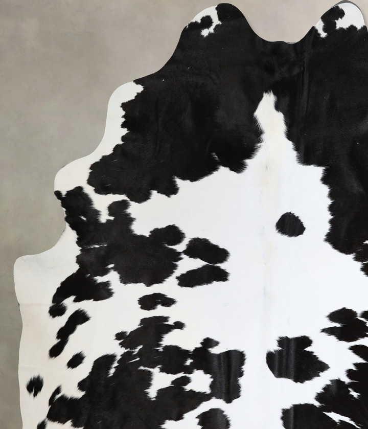 Black and White XX-Large Brazilian Cowhide Rug 8'3"H x 6'7"W #A43824 by Hudson Hides