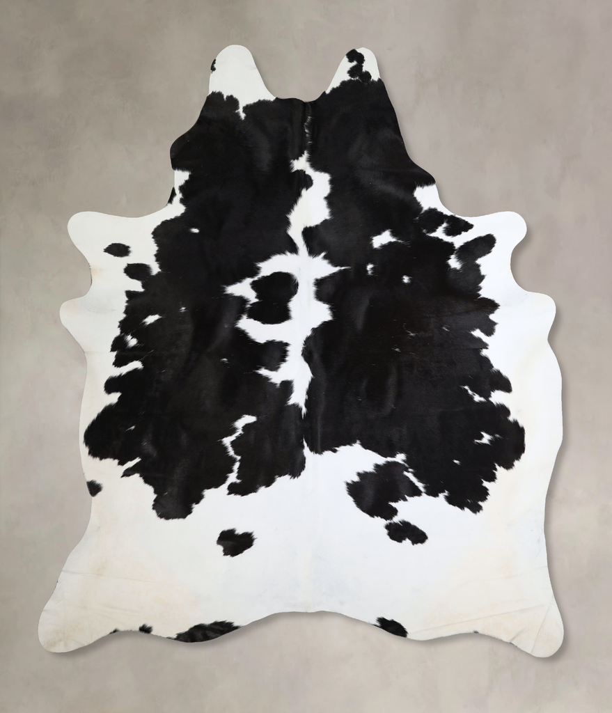 Black and White XX-Large Brazilian Cowhide Rug 8'4"H x 6'5"W #A43825 by Hudson Hides