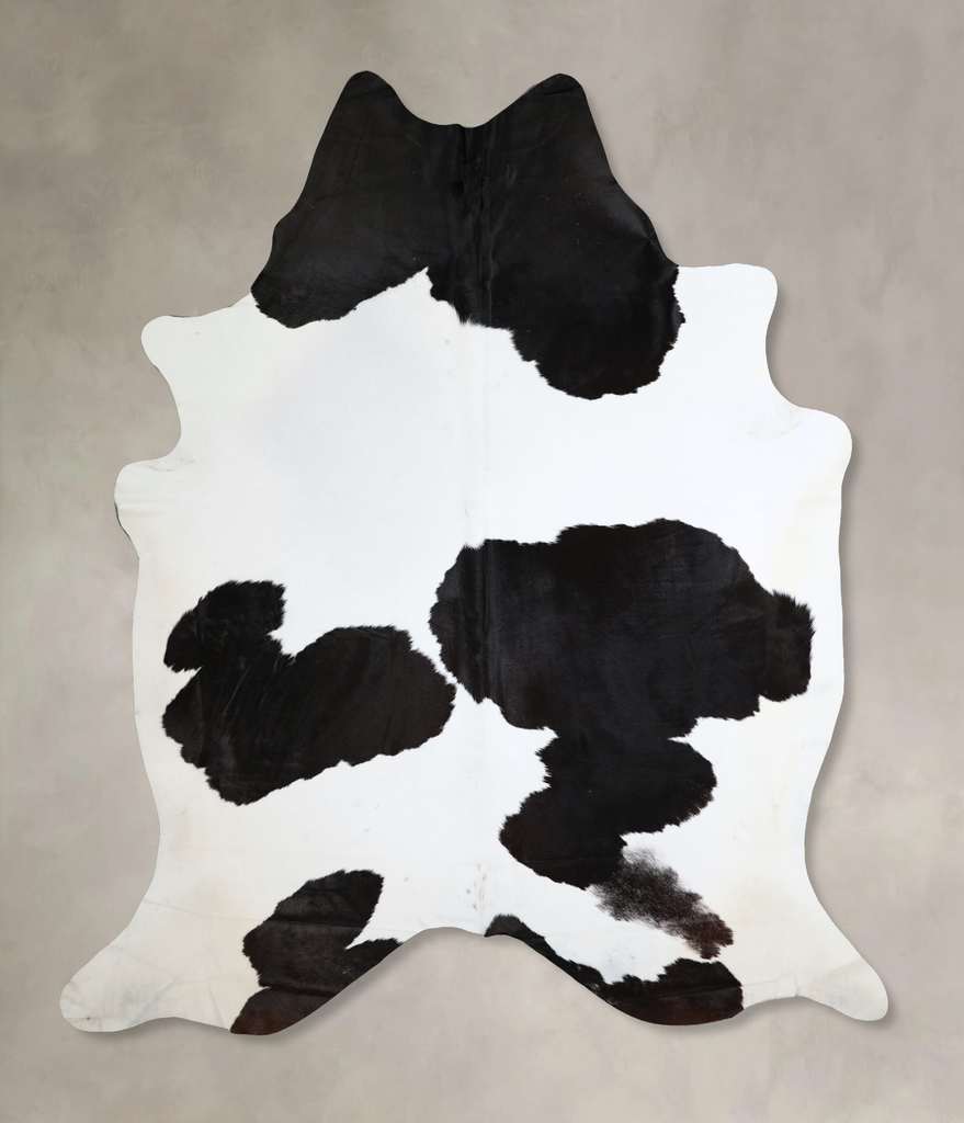 Black and White XX-Large Brazilian Cowhide Rug 8'5"H x 7'1"W #A43826 by Hudson Hides