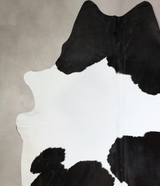 Black and White XX-Large Brazilian Cowhide Rug 8'5"H x 7'1"W #A43826 by Hudson Hides