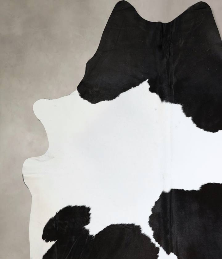 Black and White XX-Large Brazilian Cowhide Rug 8'5"H x 7'1"W #A43826 by Hudson Hides